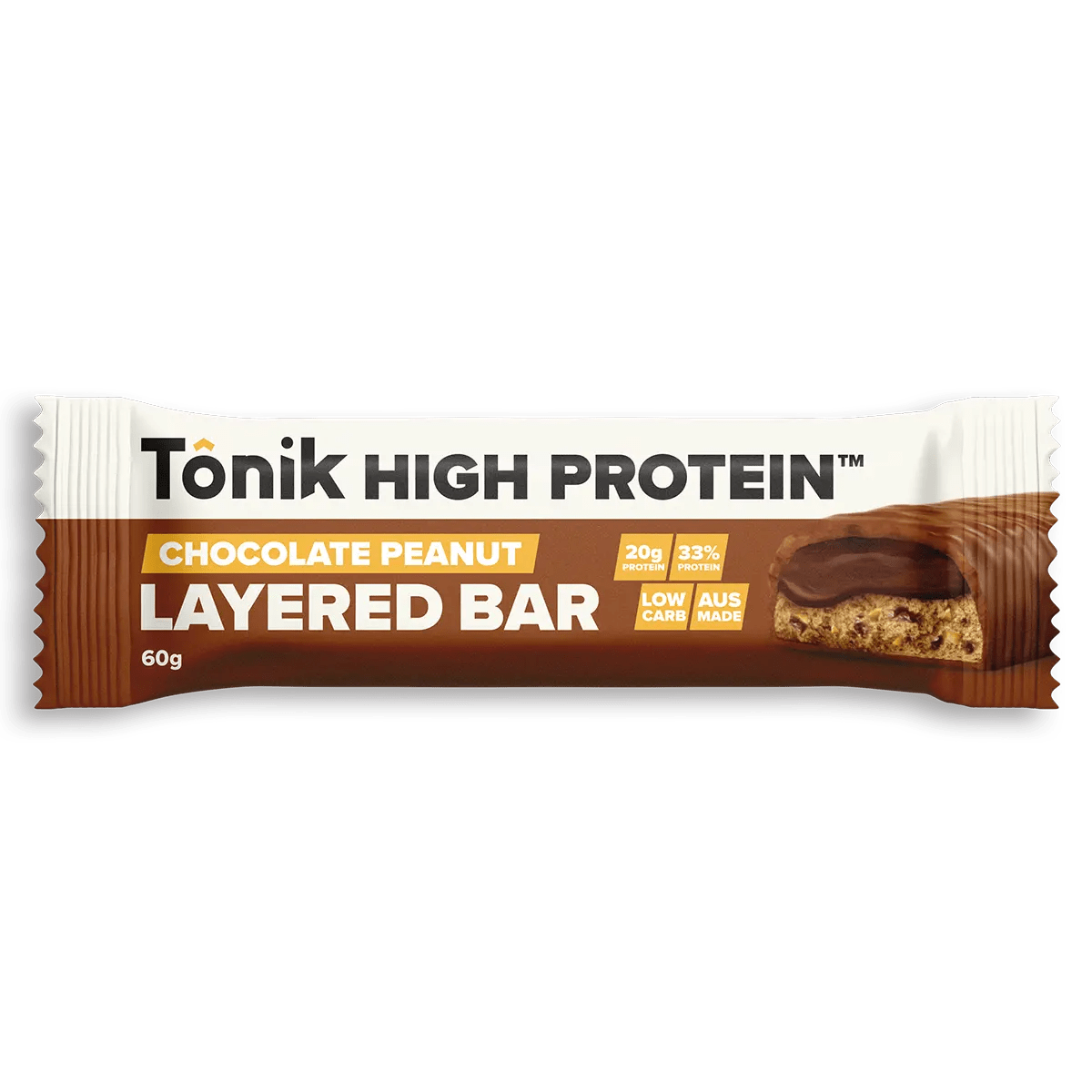 Tonik - High Protein Bar - Cafe - 60g - Cave Sports Nutrition